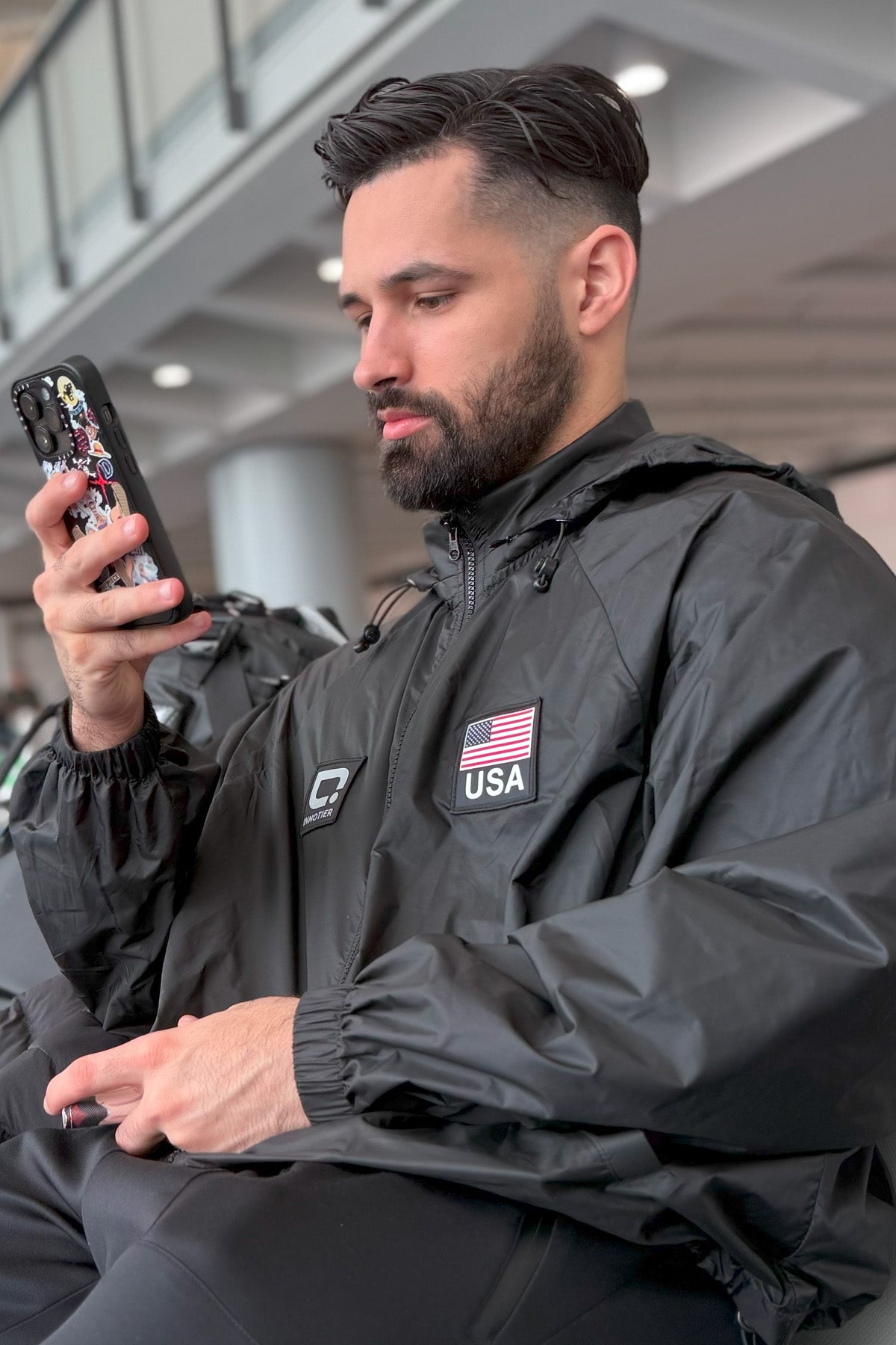 Antiviral Glazed Concealed Hood Jacket (Pre-order)