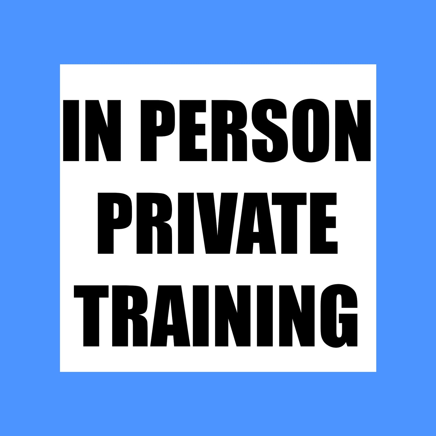 In Person Private 1-1 Training (Contact Us Directly For The Details)
