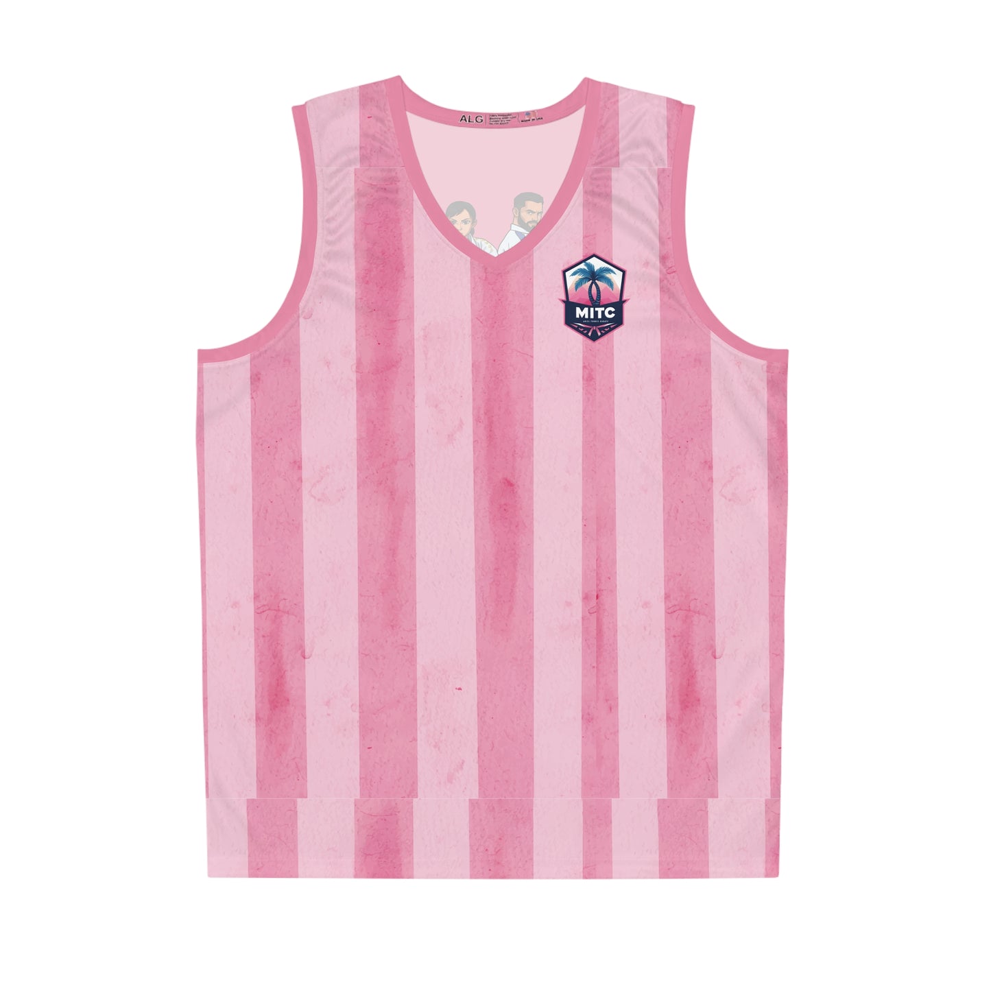 Pink Martial Arts Number 26 Basketball Jersey