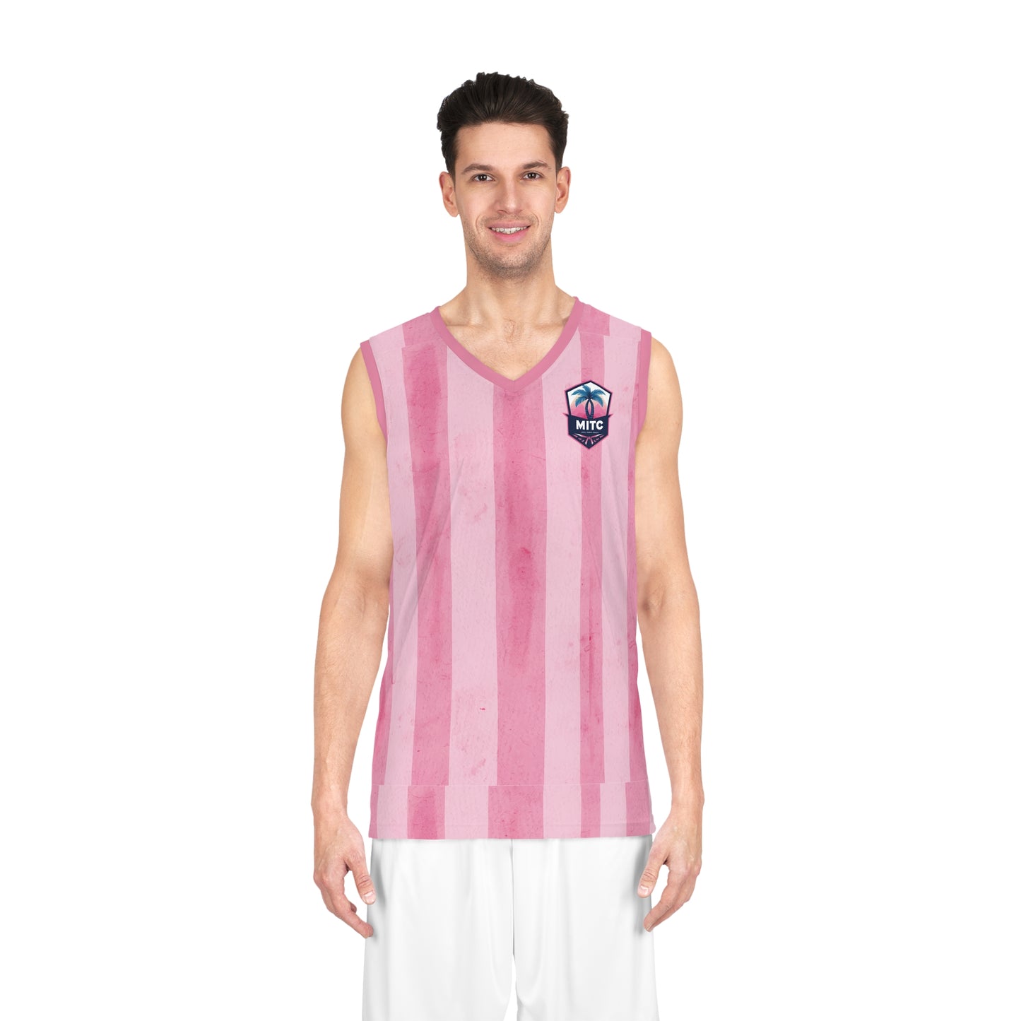 Pink Martial Arts Number 26 Basketball Jersey