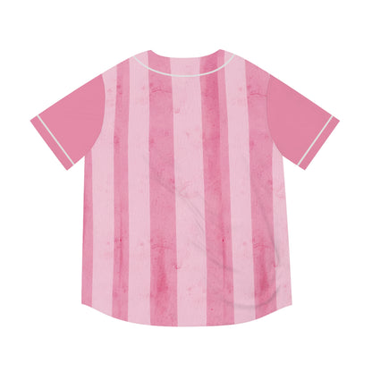 MITC 2026 Edition - Pink Striped Baseball Jersey — 'MITC' Palm Logo All-Over Print